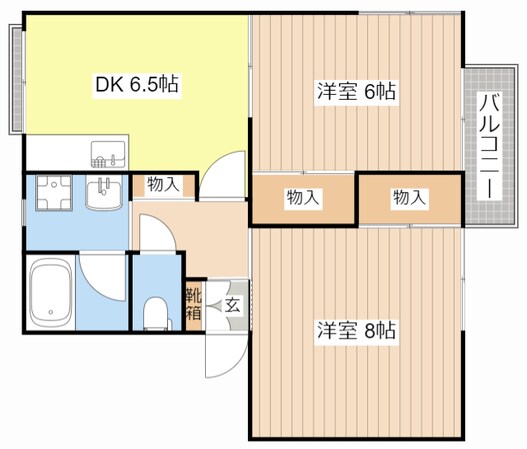 エステート守山A棟の物件間取画像